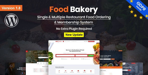 FoodBakery | Delivery Restaurant Directory WordPress Theme