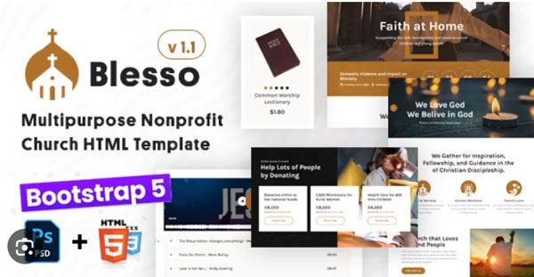 Blesso | Multipurpose Nonprofit Church HTML Template