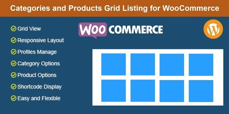Categories and Products Grid Listing for WooCommerce
