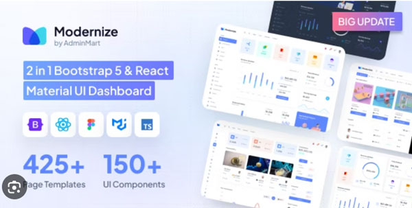 Modernize Bootstrap 5 & React MUI Admin Dashboard
