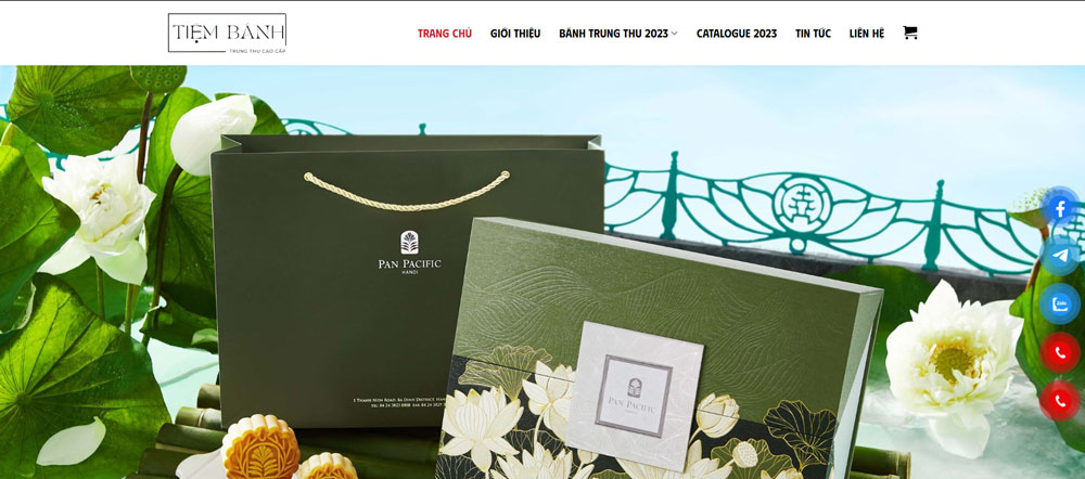 Mẫu website bán bánh trung thu