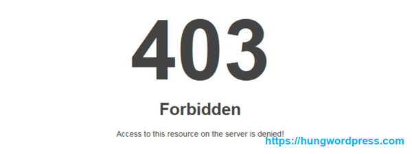 Lỗi 403 Forbidden