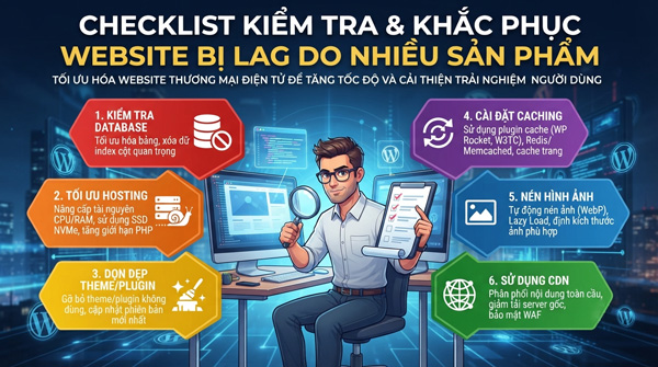 Checklist Kiểm Tra & Khắc Phục Website Bị Lag Do Nhiều Sản Phẩm
