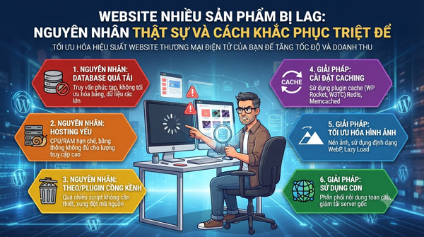 Website Nhiều Sản Phẩm Bị Lag: Nguyên Nhân Thật Sự Và Cách Khắc Phục Triệt Để