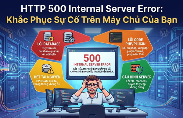 HTTP 500 Internal Server Error: Cách sửa lỗi WordPress nhanh và đúng